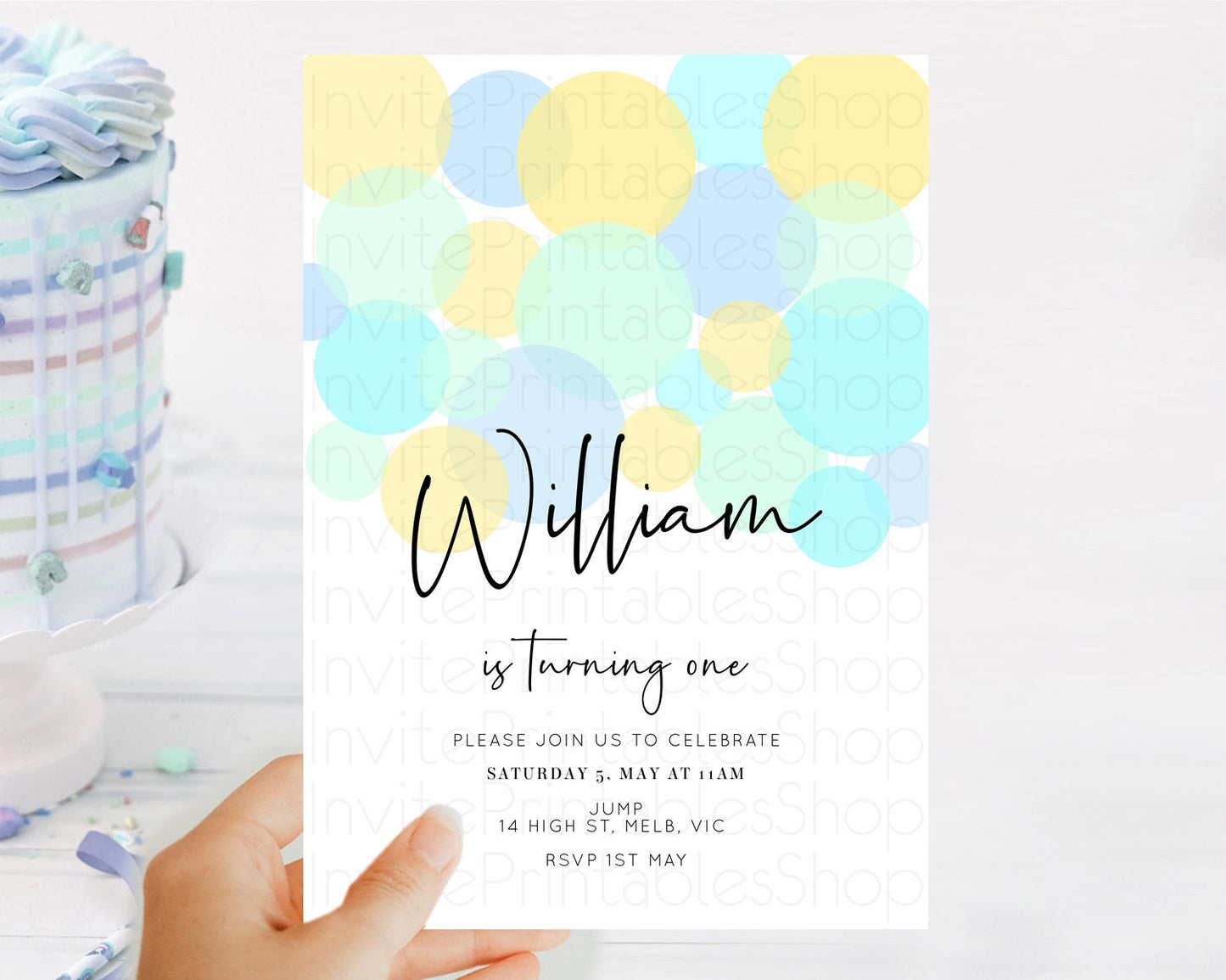 Pastel Birthday Invitation Pastel Confetti Birthday Invitation Bubbles Invitation Colorful Rainbow Confetti 2nd 1st First Birthday 100206