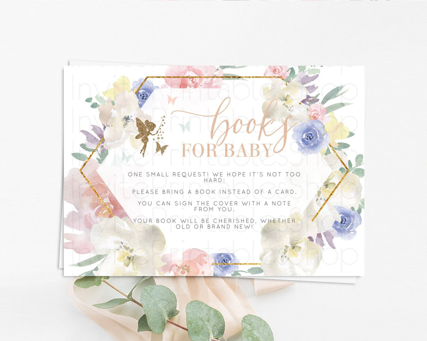 Editable Fairy Books For Baby Card Fairy Book Insert Enchanted Garden Fairy