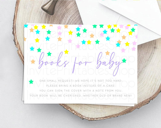 Editable Pastel Star Books For Baby Card Shooting Star Book Insert Twinkle L