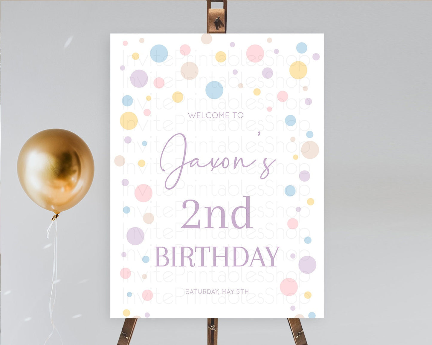 Rainbow Welcome Sign Pastel Welcome Board Pastel Rainbow Confetti Welcome Sign Colorful Bubbles Pastel First Birthday Welcome Sign D10759