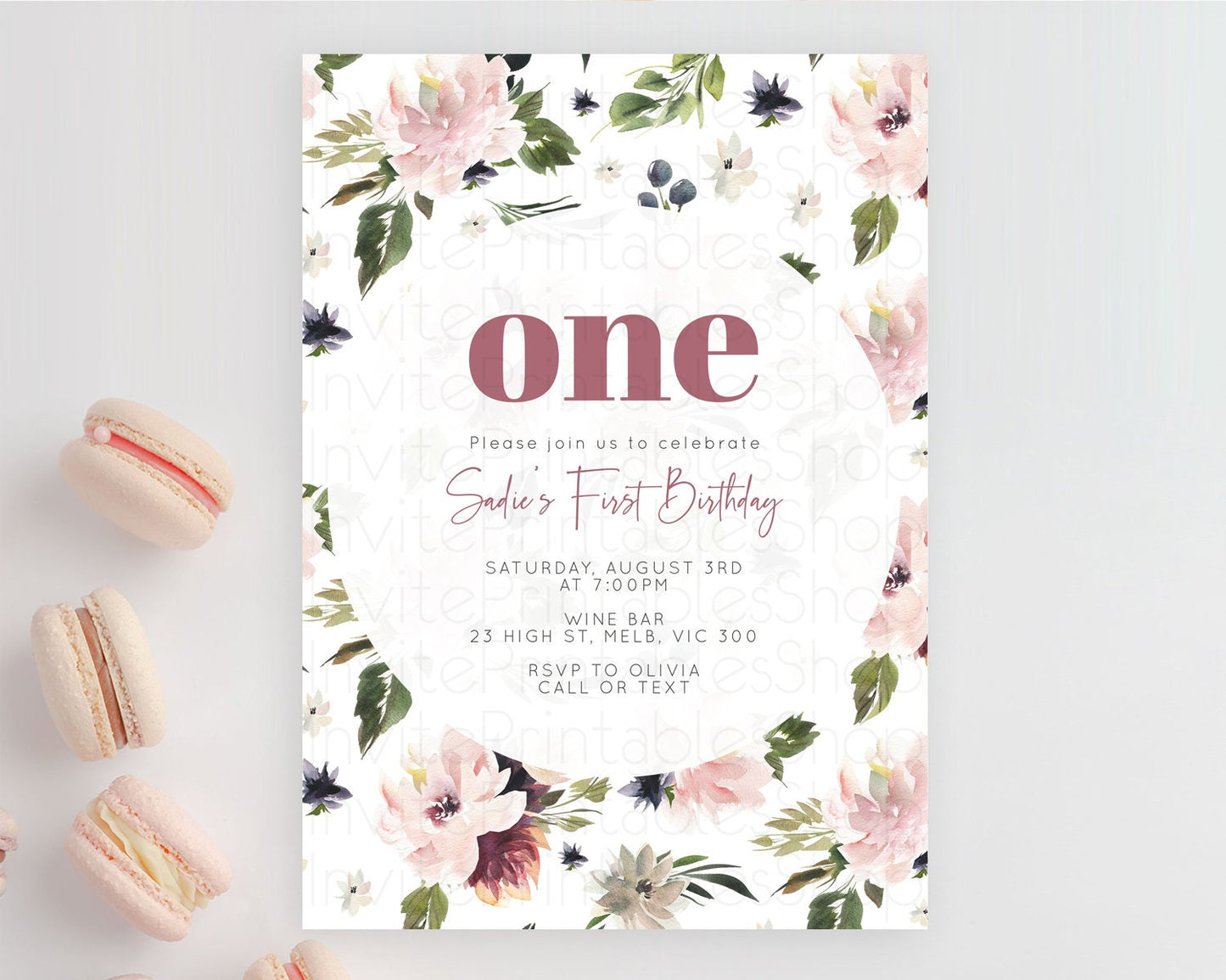 Secret Garden Invitation Wildflower Birthday Invitation Pastel Flowers Invite Enchanted Garden Boho Floral 3rd 2nd First Birthday D10538