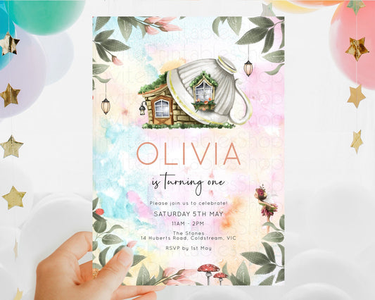 Editable Fairy Birthday Invitation Fairy Invites Fairy Tea Party Fairy Garde