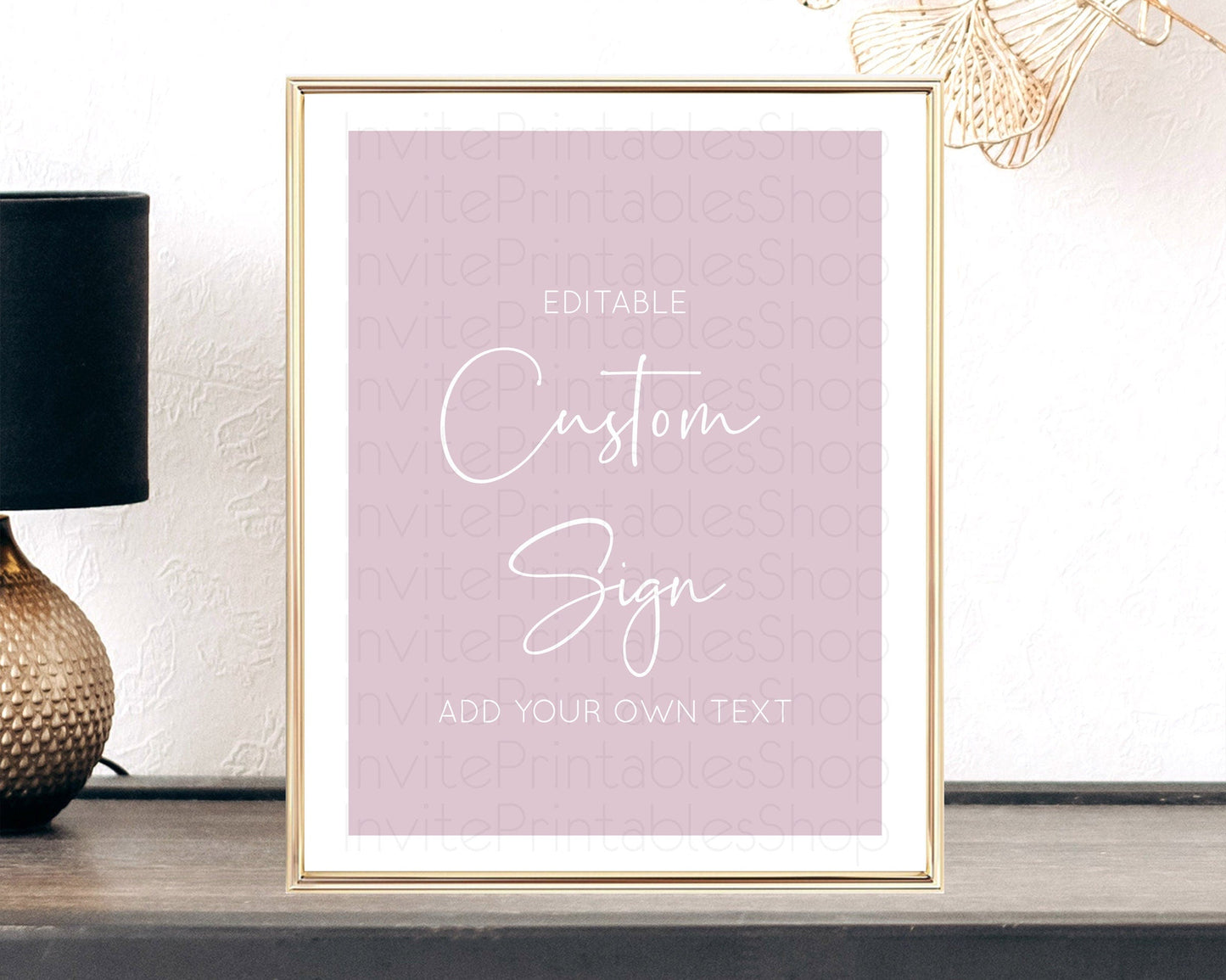 Minimalist Pink Sign Pink Table Sign Decor Simple Modern Pink Party Theme For 1st Birthday Baptism Baby Shower Wedding Bridal Shower D10940