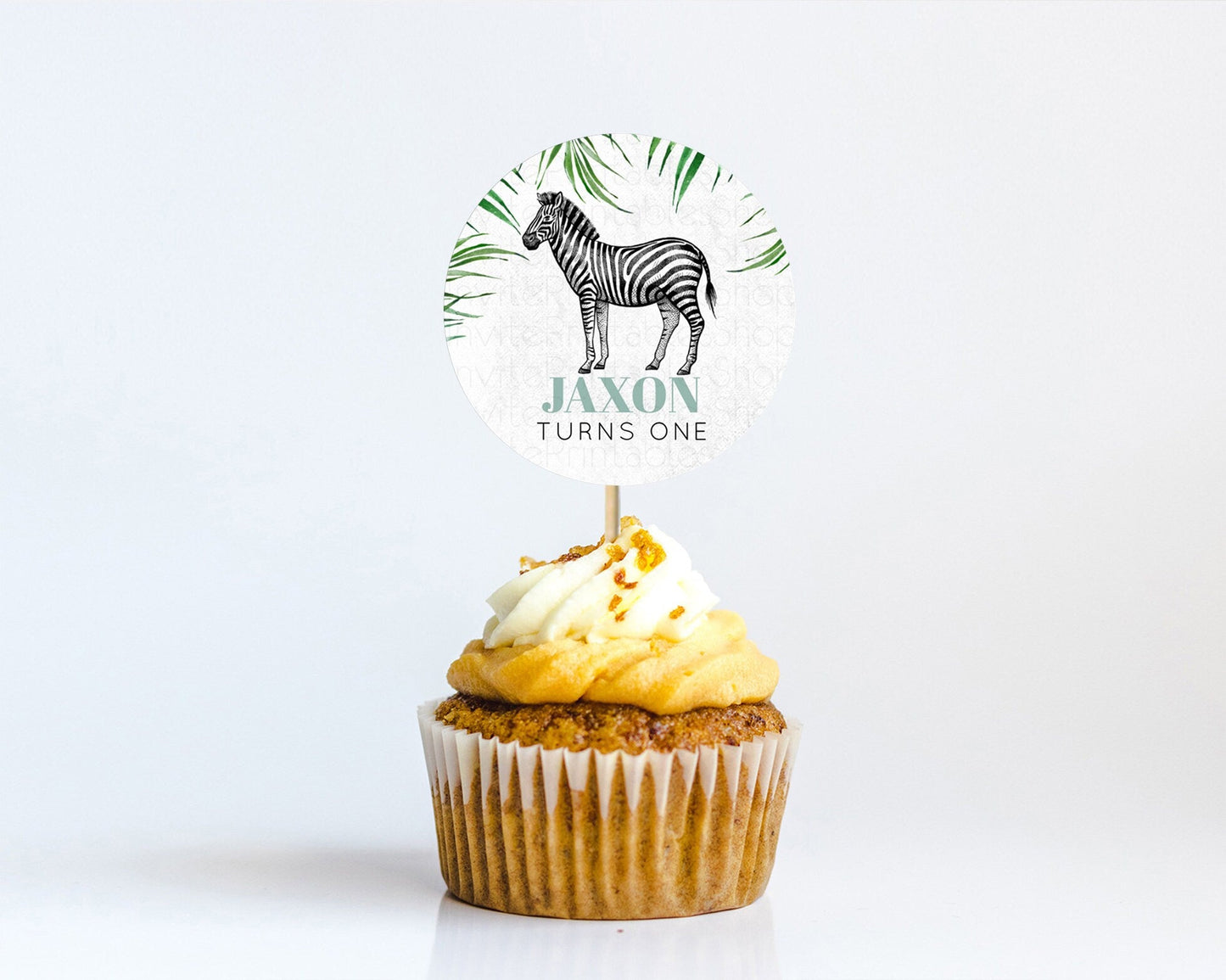 Zebra Cupcake Toppers Zebra Cupcake Zebra Take A Cupcake Toppers Zebra Safari Decor Zoo Party Zebra Palm Leaf Decor First Birthday D10844