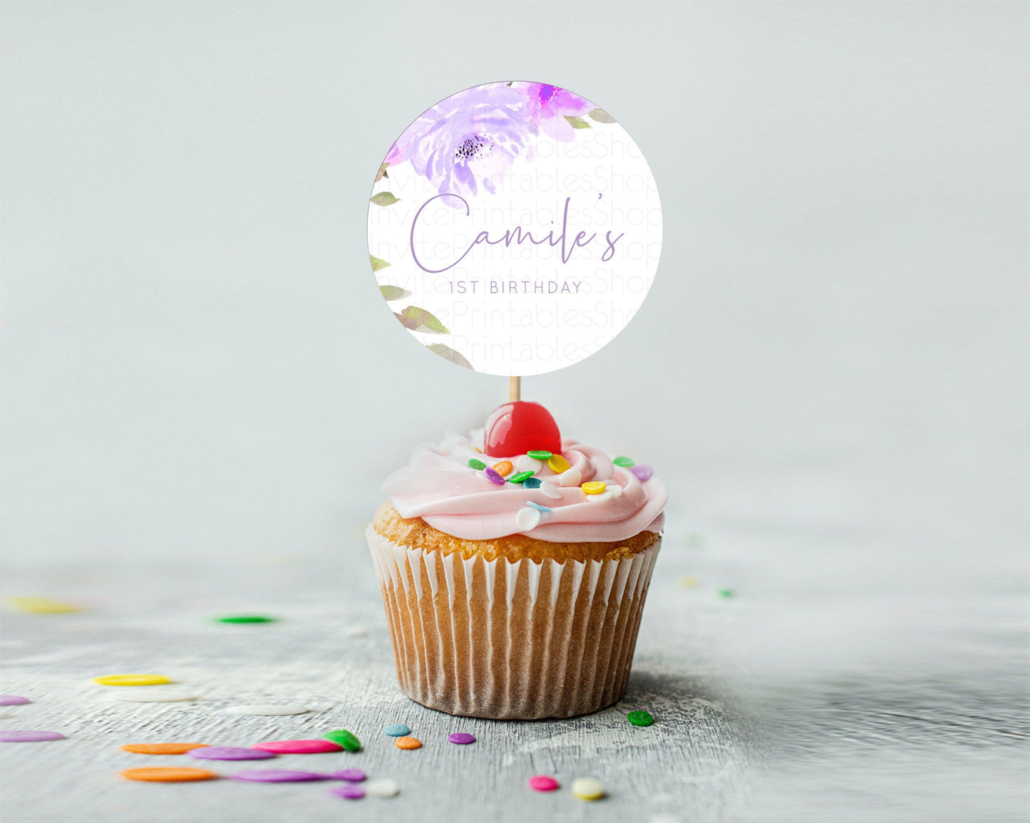 Secret Garden Cupcake Toppers Wildflower Cupcake Toppers Pastel Flowers Cupcake Toppers Enchanted Garden Boho Floral First Birthday D10719