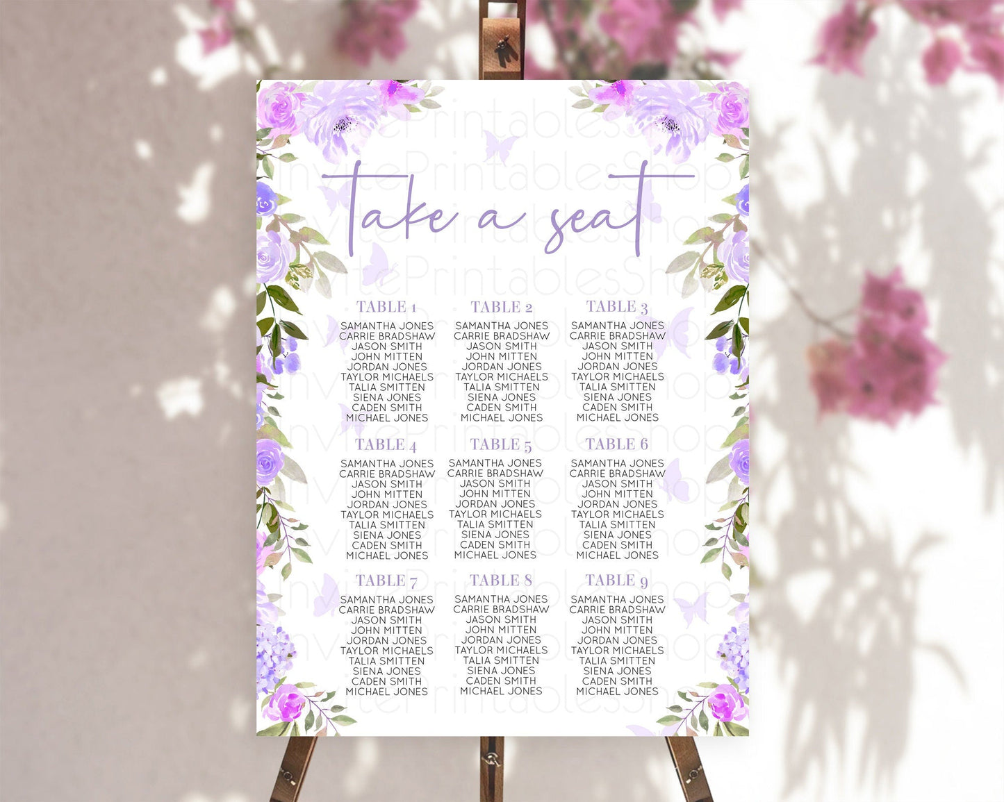 Secret Garden Seating Chart Wildflower Seating Chart Pastel Flowers Seating Chart Enchanted Garden Boho Floral Take A Seat Decor D10719