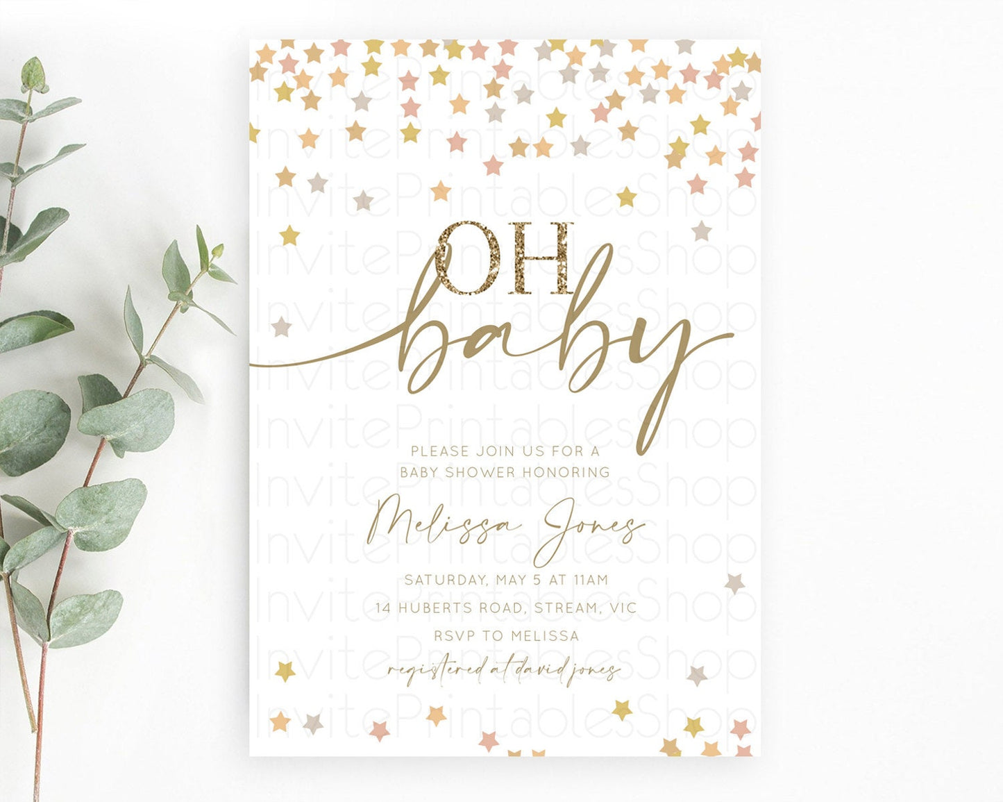 Twinkle Star Baby Shower Invitation Pastel Twinkle Star Invitation Rainbow Pastel Colorful Confetti Twinkle Little Star Baby Shower D10342