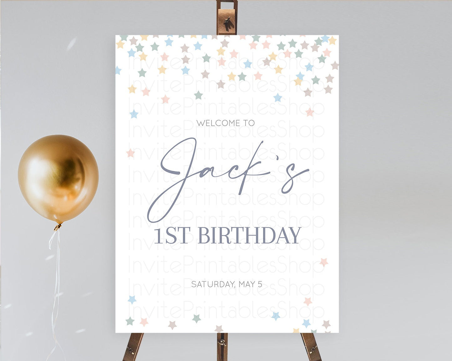 Star Welcome Board Pastel Stars Welcome Sign Shooting Star Rainbow Colorful Confetti Twinkle Little Star First Birthday Welcome Sign D10795