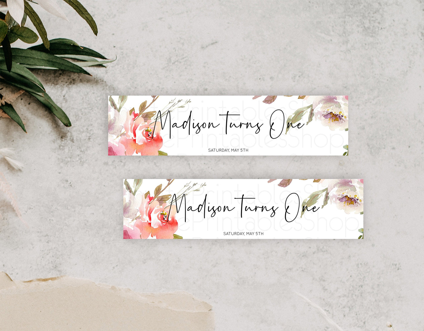 Wildflower Water Label Template Secret Garden Water Label Pastel Floral Garden Party Decor Boho Flowers Birthday Baby Shower Wedding D10243