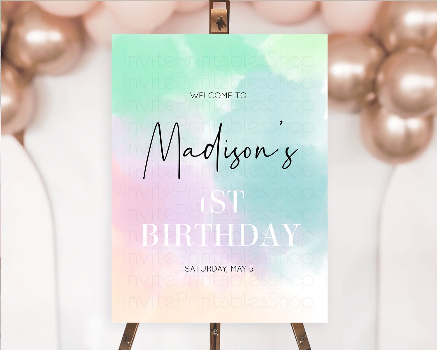 Editable Pastel Welcome Sign Pastel Rainbow Welcome Sign Colorful Rainbow Co