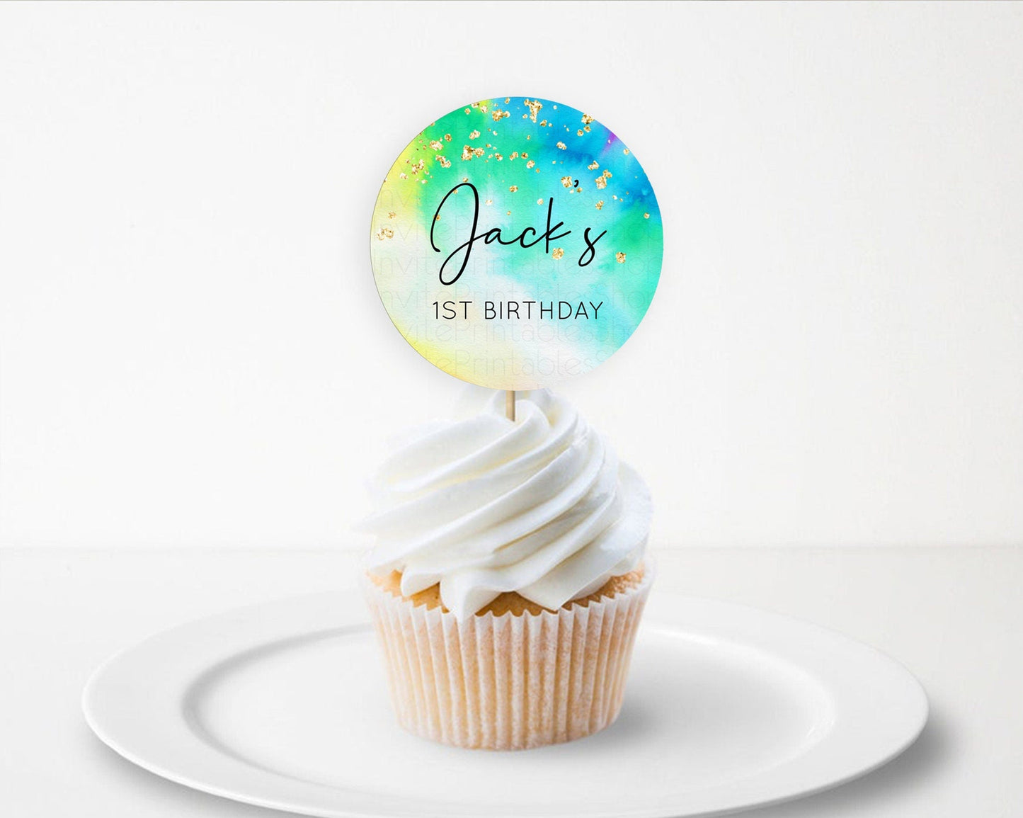 Tie Dye Cupcake Toppers Rainbow Tie Dye Cupcake Toppers Rainbow Colorful Cupcake Toppers Tie Dye Pastel Rainbow Party Cupcake Decor D10462