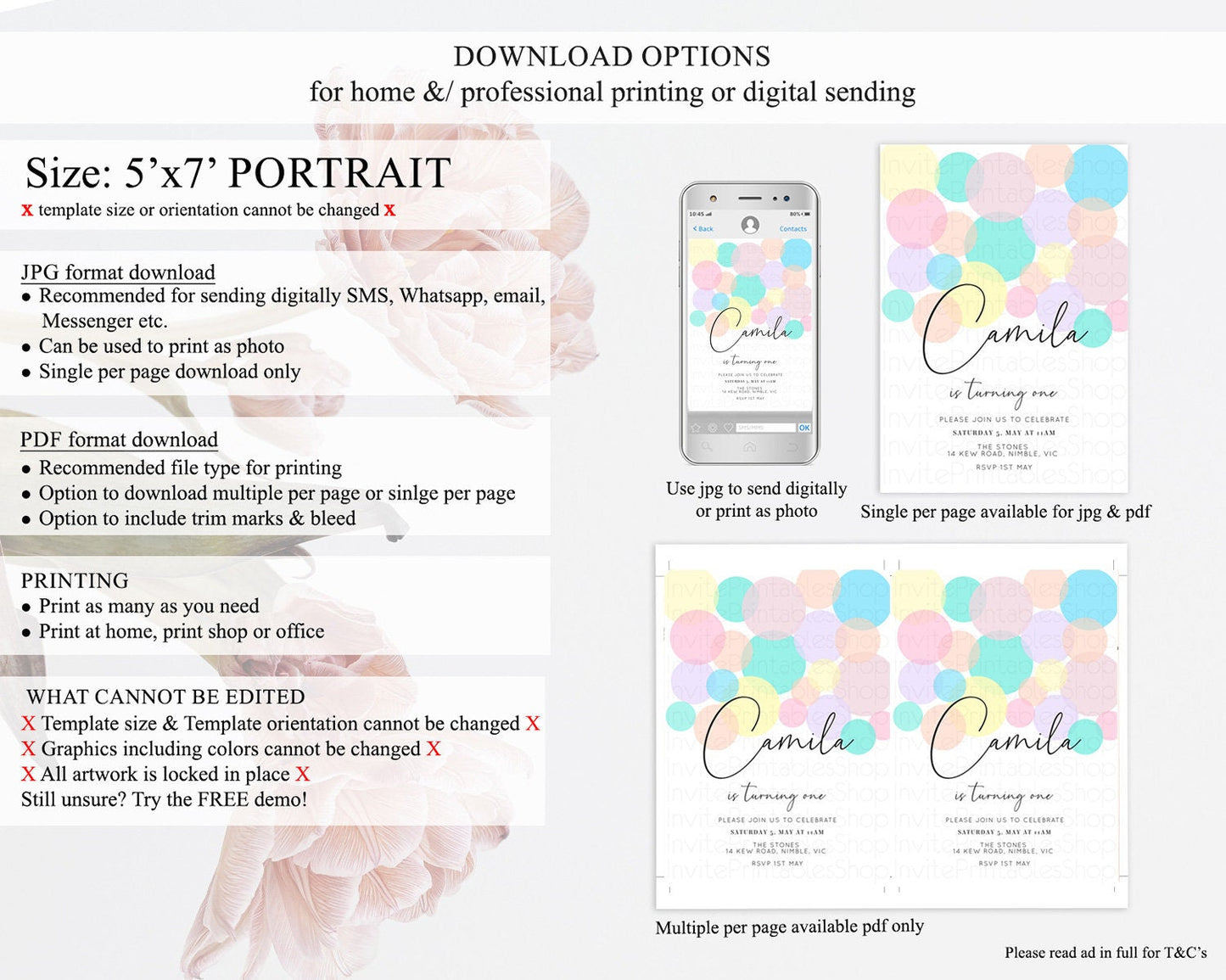Pastel Birthday Invitation Pastel Confetti Birthday Invitation Bubbles Invitation Colorful Rainbow Confetti 2nd 1st First Birthday D10784