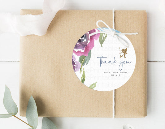 Editable Fairy Thank You Tags Fairy Thank You Gift Tags Enchanted Garden Pas