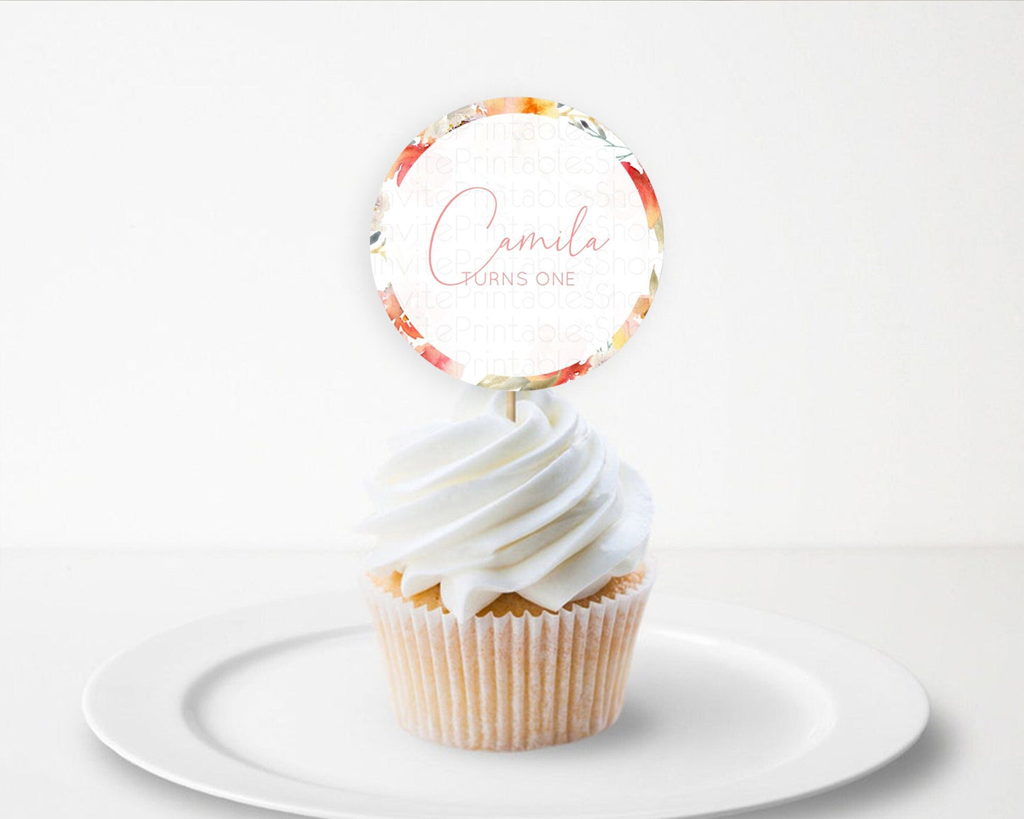 Secret Garden Cupcake Toppers Wildflower Cupcake Toppers Pastel Flowers Cupcake Toppers Enchanted Garden Boho Floral First Birthday D10791