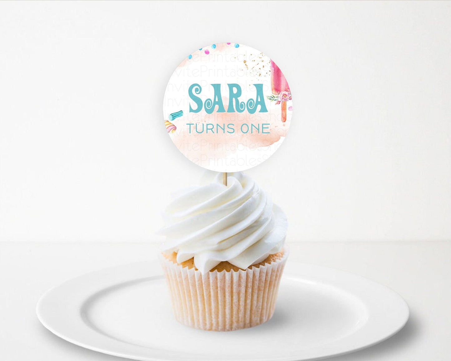 Ice Cream Cupcake Toppers Sweet Candy Cupcake Toppers Here's The Scoop Party Pastel Candy Cupcake Topper Candy Ice Cream Decor D10554