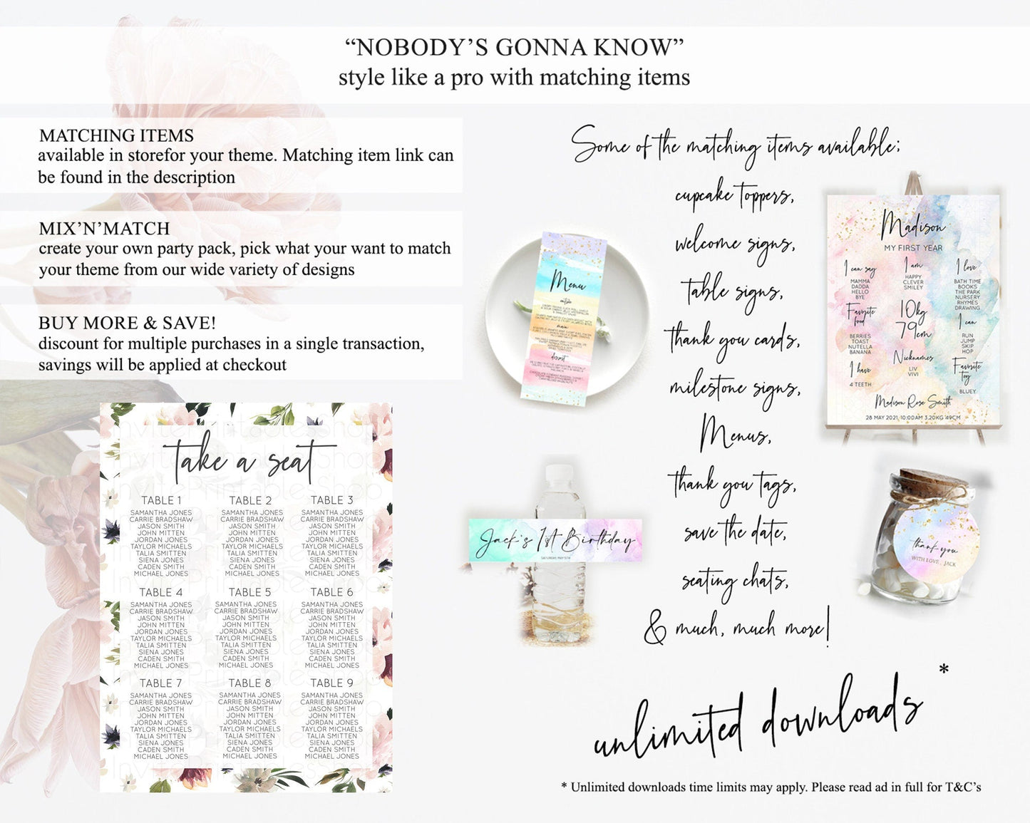 Secret Garden Seating Chart Wildflower Seating Chart Pastel Flowers Seating Chart Enchanted Garden Boho Floral Take A Seat Decor D10538