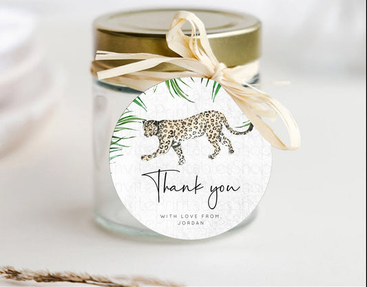 Editable Cheetah Thank You Tags Cheetah Thank You Gift Tags Cheetah Party Fa