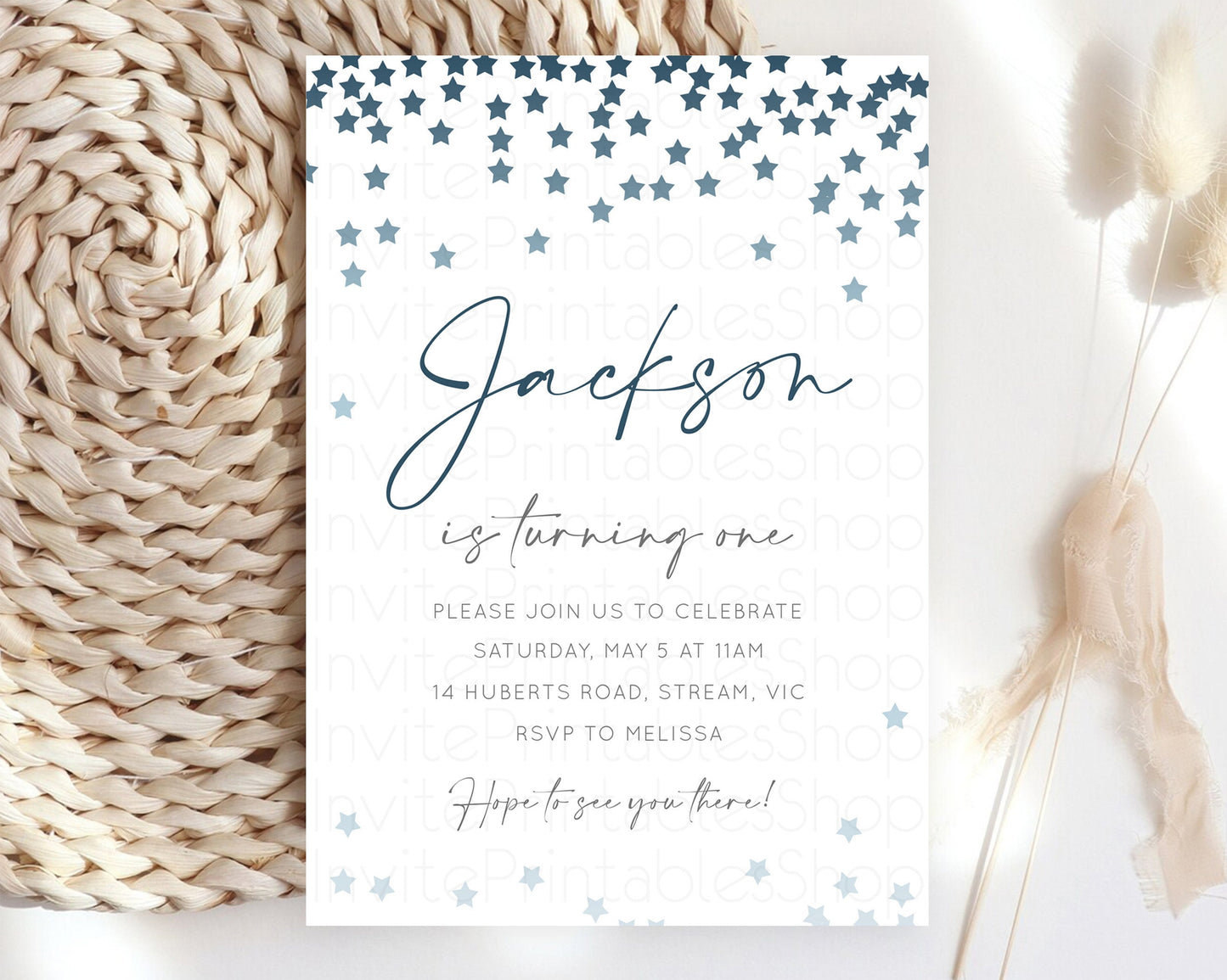 Twinkle Star Birthday Invitation Pastel Stars Birthday Invitation Ombre Stars Navy Blue Invite Sprinkle Confetti 1st 2nd 3rd 350