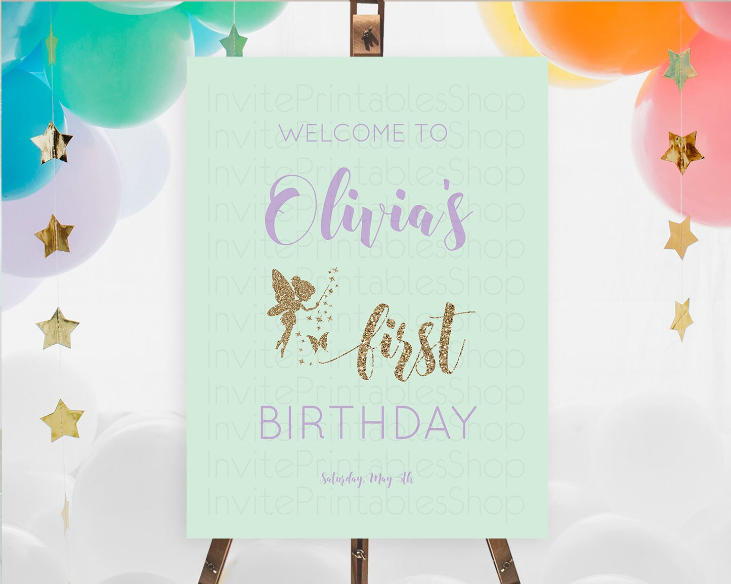 Fairy Welcome Sign Fairy Welcome Board Enchanted Garden Pastel Floral Butterfly Décor Secret Garden First Birthday Welcome Sign D10908