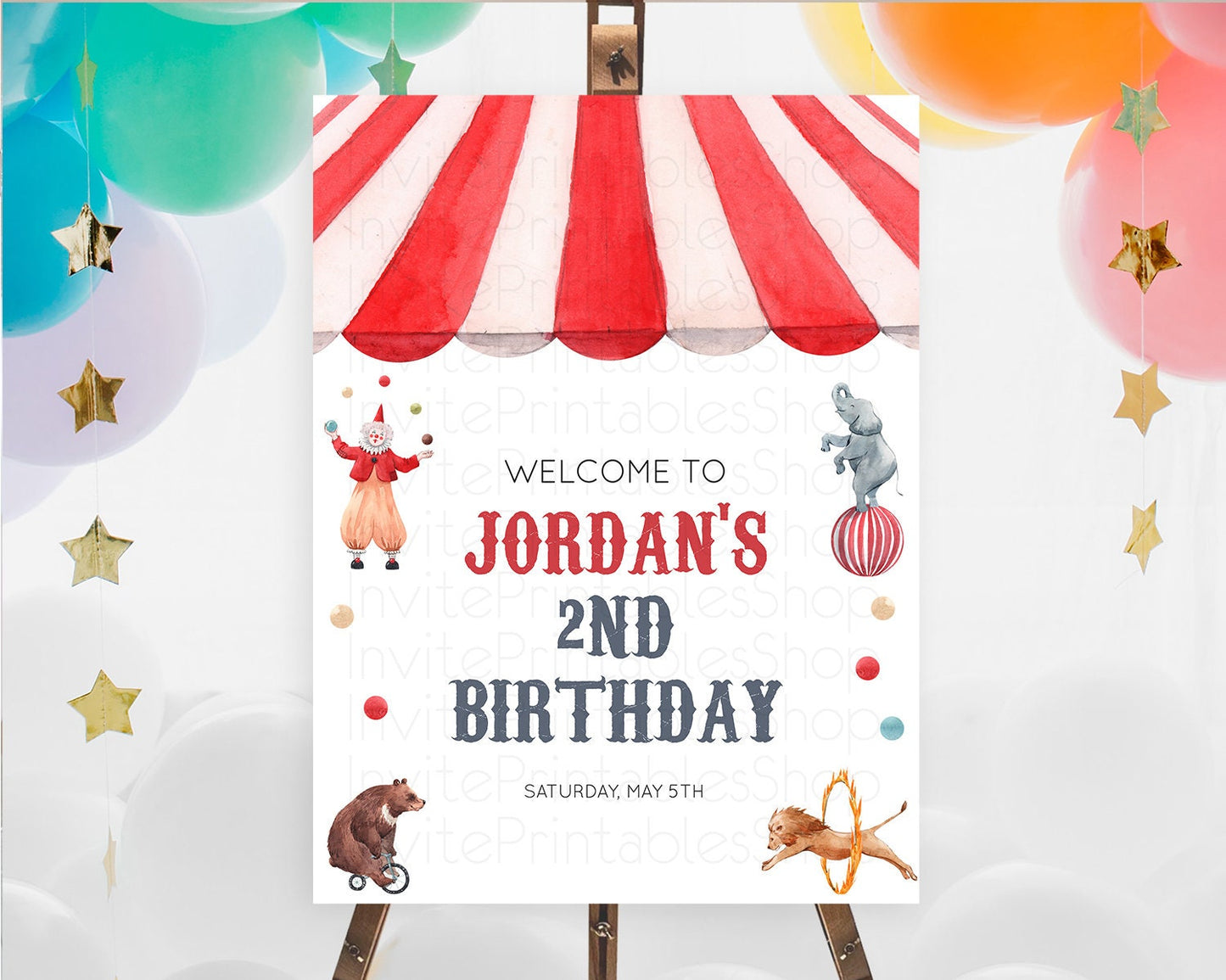 Circus Welcome Sign Carnival Welcome Board Step Right Up Circus Welcome Poster Circus Decor Carnival First Birthday Welcome Sign D10533