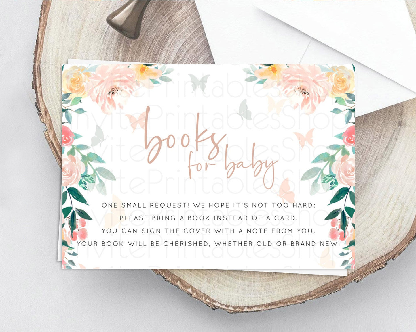 Secret Garden Books For Baby Card Boho Wildflower Book Insert Pastel Flower Garden Baby Shower Card Flower Guests Book Poem Request D10706