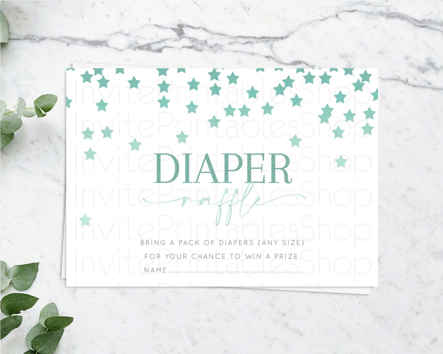 Pastel Star Diaper Raffle Card Shooting Star Diaper Raffle Insert Twinkle Little Star Diaper Ticket Rainbow Confetti Raffle Game D10310