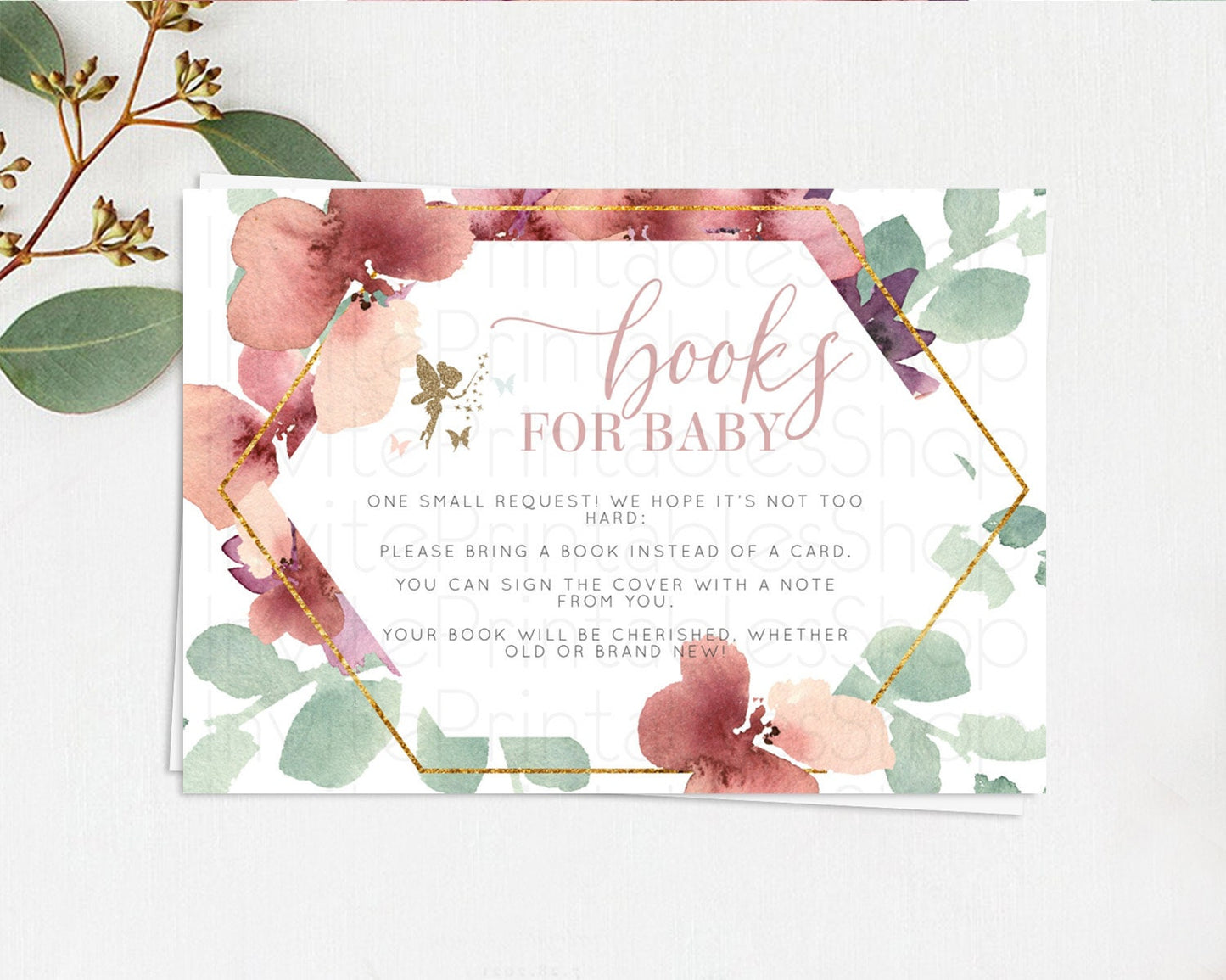 Fairy Books For Baby Card Fairy Book Insert Enchanted Garden Fairy Book Card Pastel Floral Butterfly Cards Secret Garden Book Poem D10460