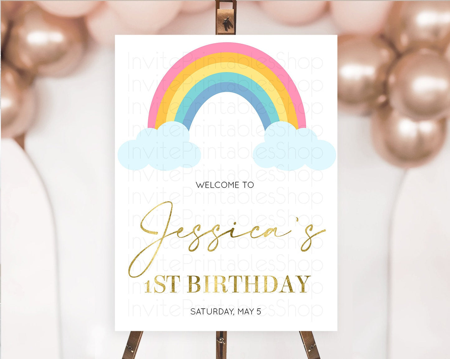 Pastel Rainbow Welcome Sign Boho Rainbow Welcome Board Rainbow Welcome Sign Pastel Welcome Decor Rainbow First Birthday Welcome Sign D10123