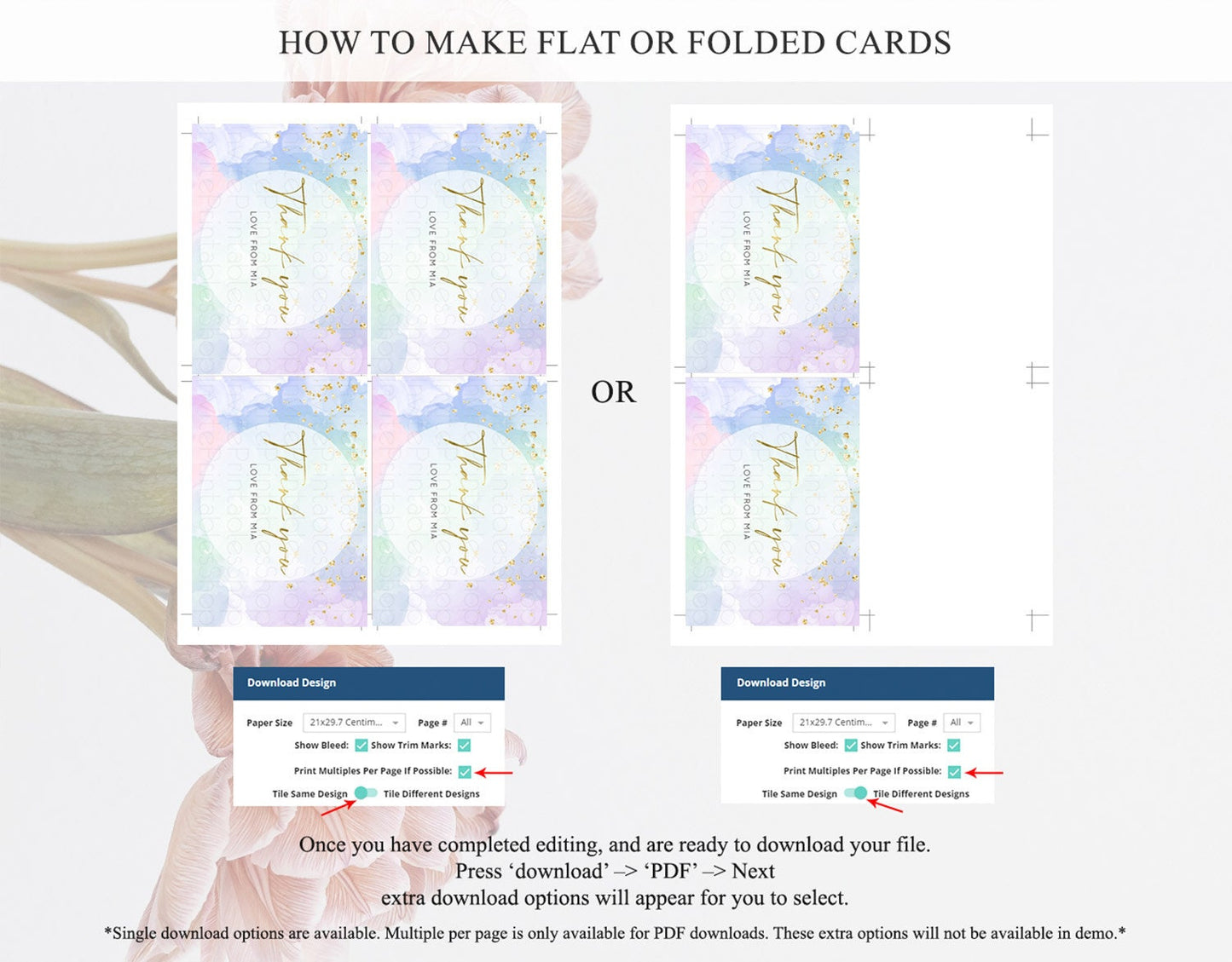 Pastel Thank You Rainbow Thank You Card Colorful Pastel Birthday Thank You Card Confetti Watercolor Pastel Teacher Thank You Cards D10624