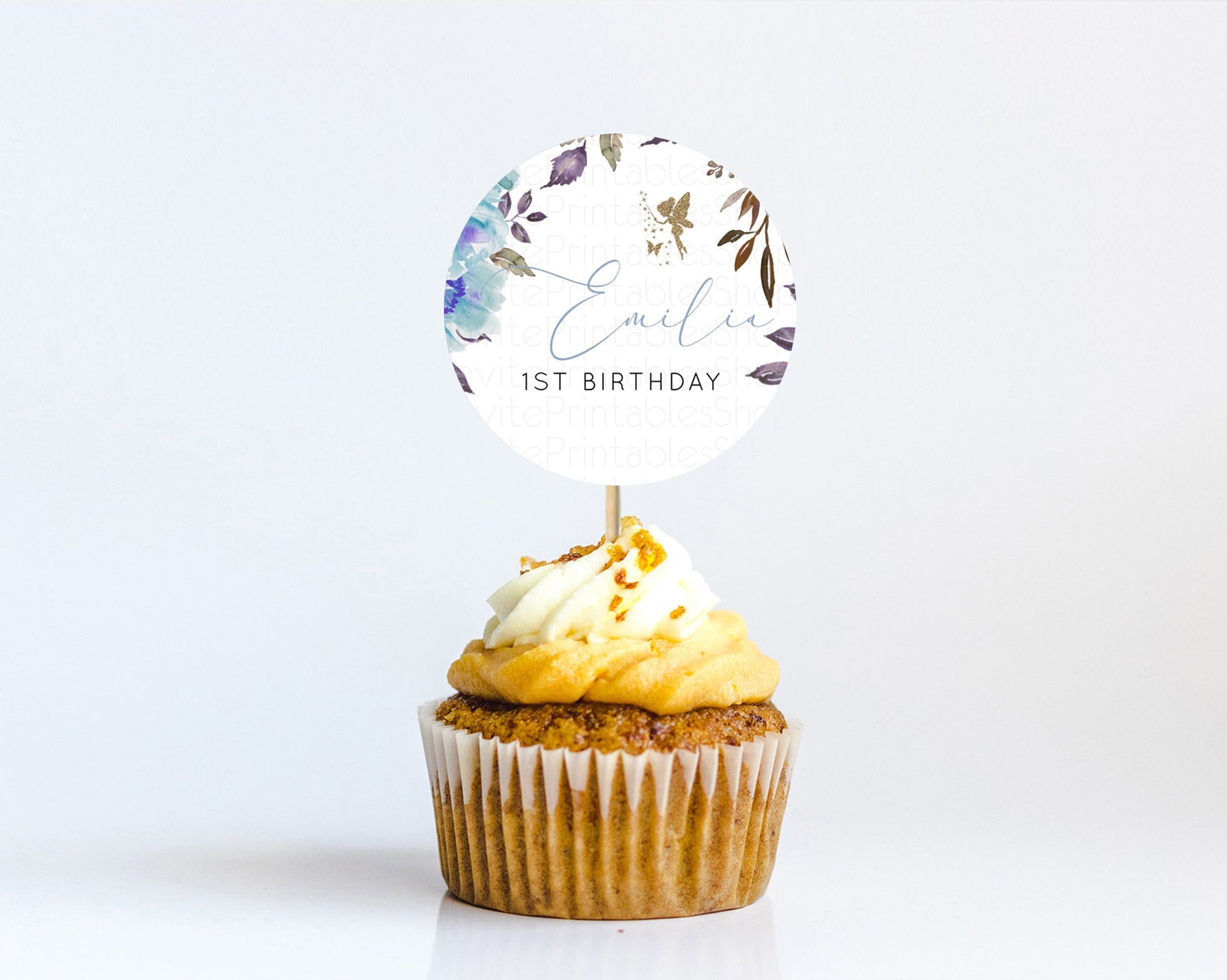 Editable Fairy Cupcake Toppers Pastel Fairy Cupcake Toppers Fairy Floral Gar