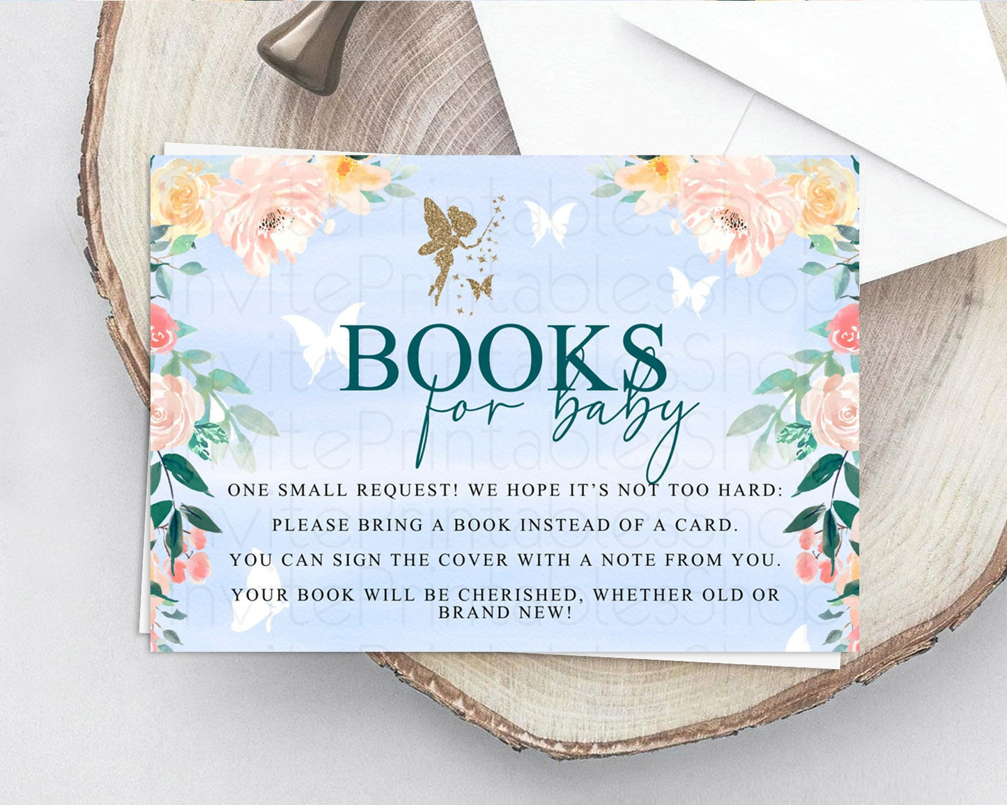 Editable Fairy Books For Baby Card Fairy Book Insert Enchanted Garden Fairy