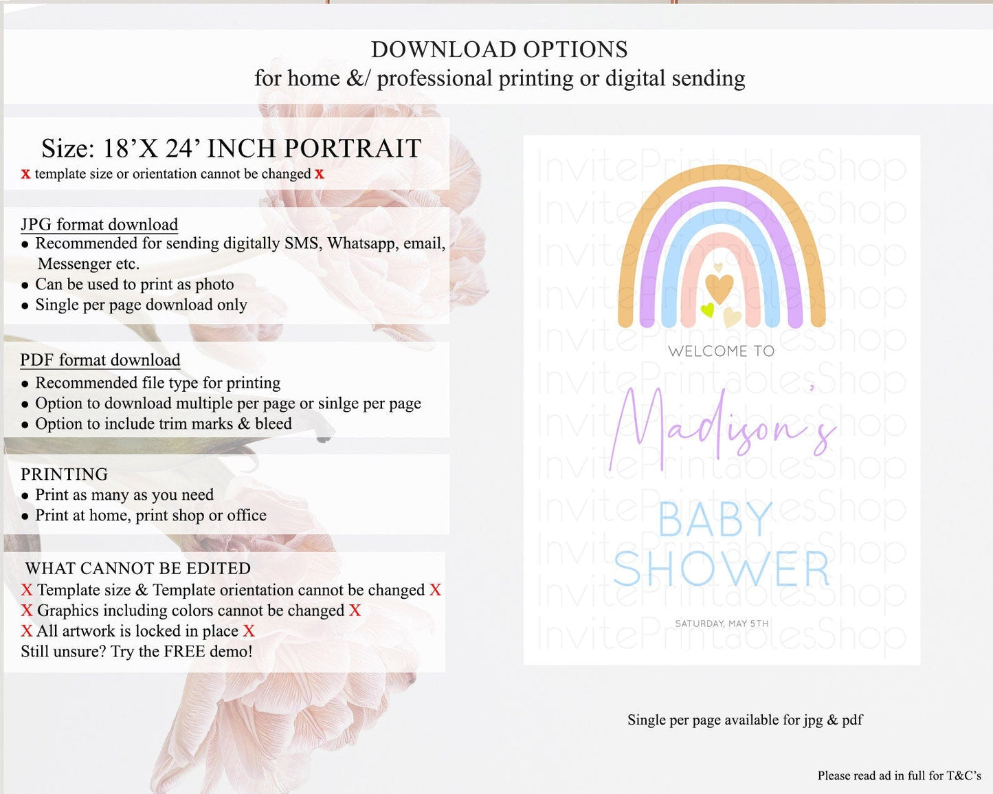 Pastel Rainbow Baby Shower Welcome Sign Boho Rainbow Welcome Board Rainbow Welcome Sign Pastel Welcome Decor Rainbow Welcome Sign D10238