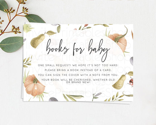 Editable Pumpkin Books For Baby Card Pear Book Insert Ladybug Plum Baby Show