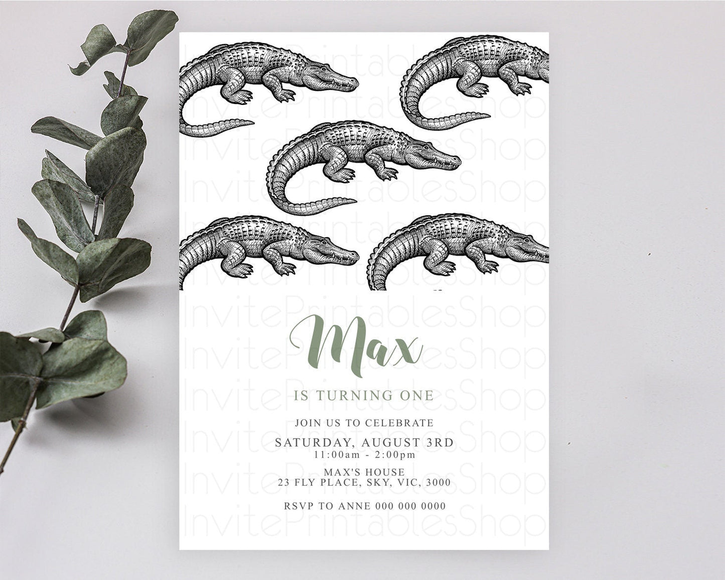 Crocodile Birthday Invitation Alligator Birthday Invitation Later Alligator Birthday Gator Swamp Birthday Invite Safari Crocodile D10286
