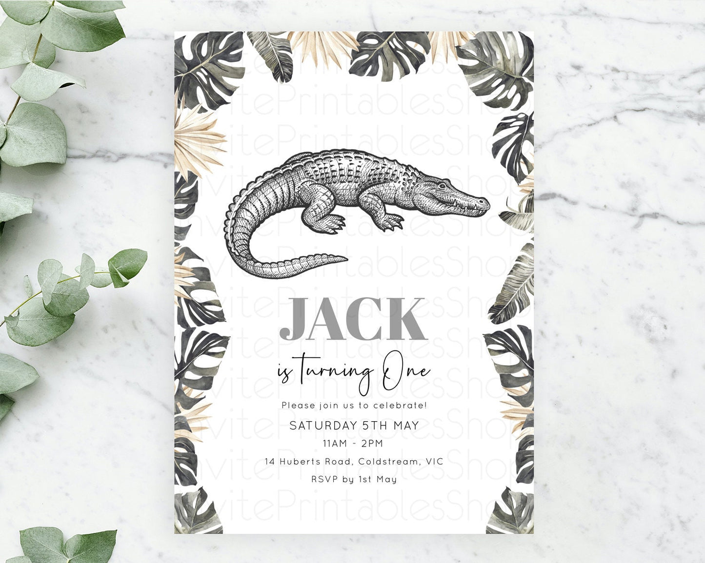 Crocodile Birthday Invitation Alligator Birthday Invitation Later Alligator Birthday Gator Swamp Birthday Invite Safari Crocodile D10830