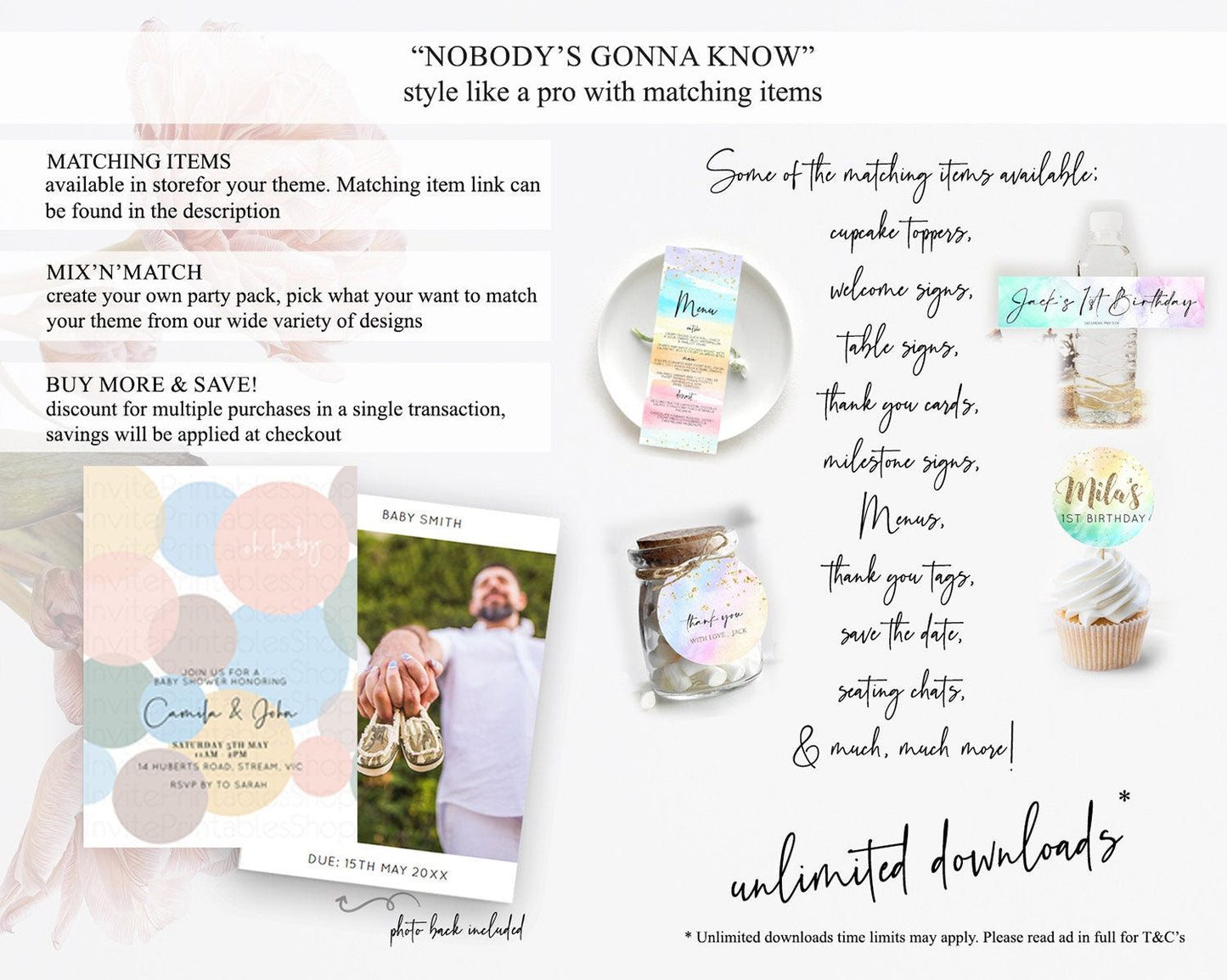 Pastel Rainbow Baby Shower Invitation Pastel Confetti Invitation Sprinkles Bubbles Invitation Colorful Rainbow Confetti Theme D10602