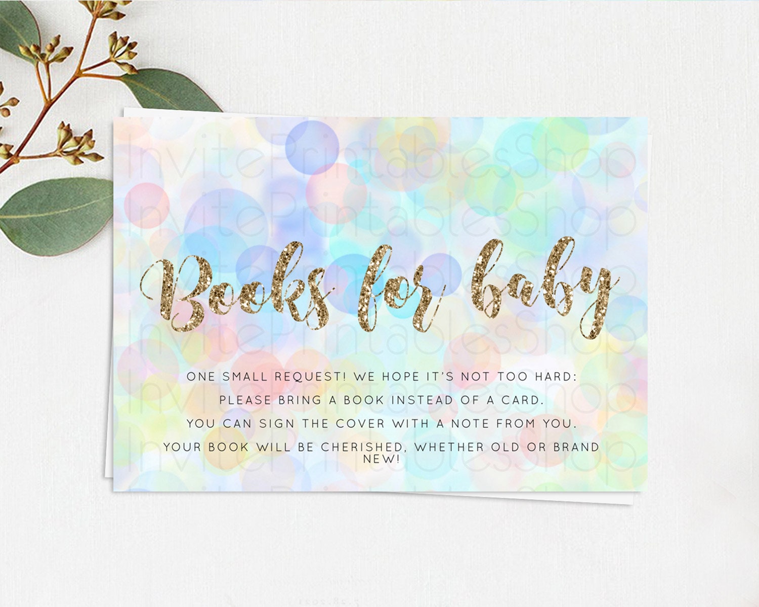 Editable Pastel Books For Baby Card Bubble Bath Baby Shower Books Insert Rai