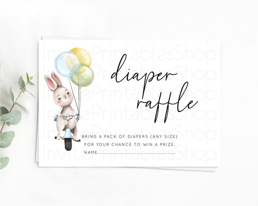 Editable Bunny Balloon Diaper Raffle Pastel Balloon Diaper Raffle Insert Col
