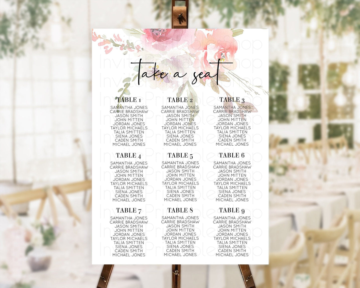Secret Garden Seating Chart Wildflower Seating Chart Pastel Flowers Seating Chart Enchanted Garden Boho Floral Take A Seat Decor D10243