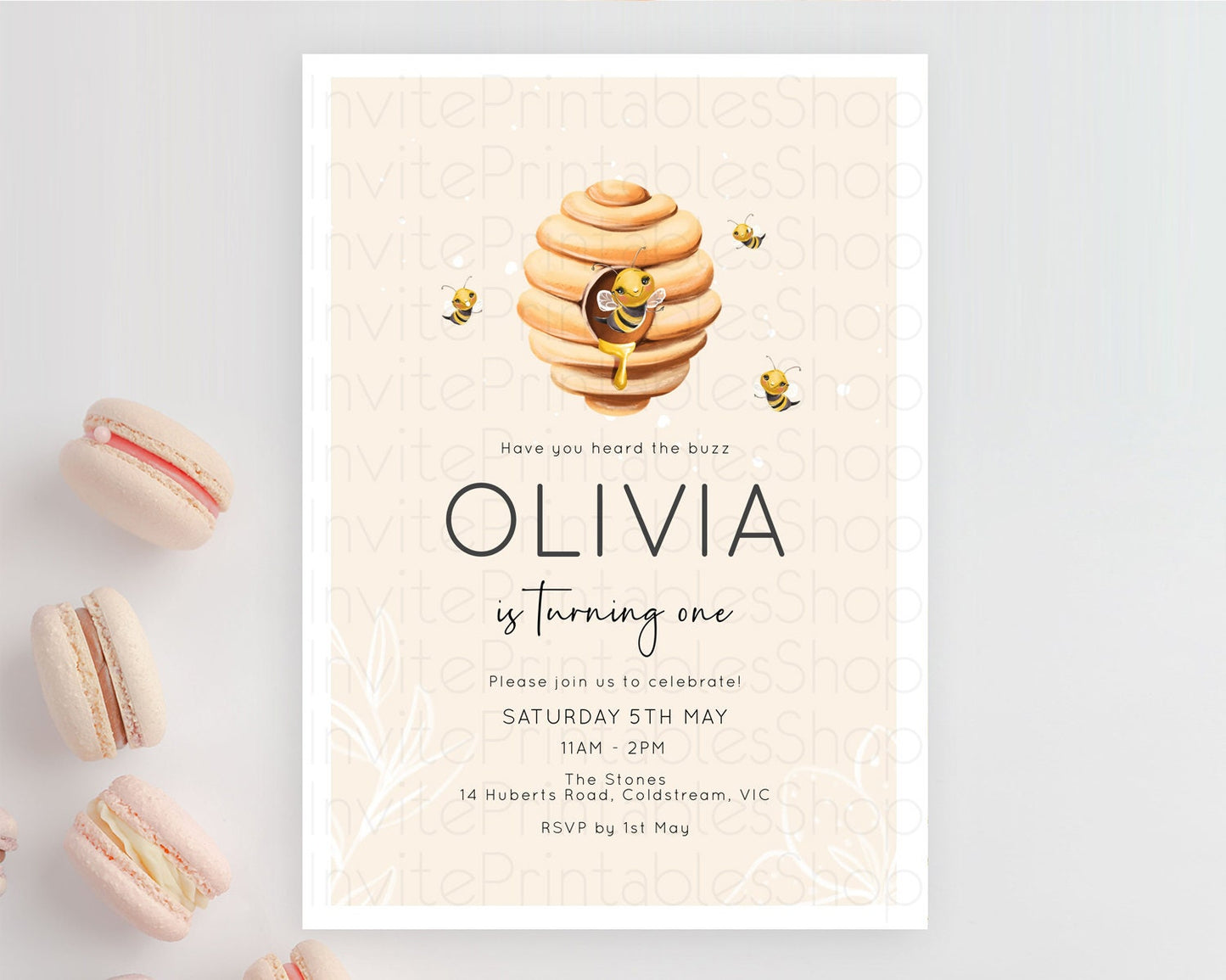 Bee Birthday Invitation Bee Invitation Bee Day Invitation Beehive Invitation Sweet Honey Bee Party Yellow 3rd 2nd 1st First Birthday D10754