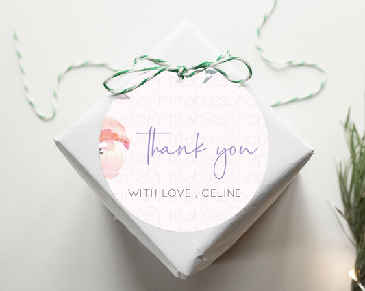Editable Secret Garden Thank You Tags Wildflower Thank You Gift Tags Pastel