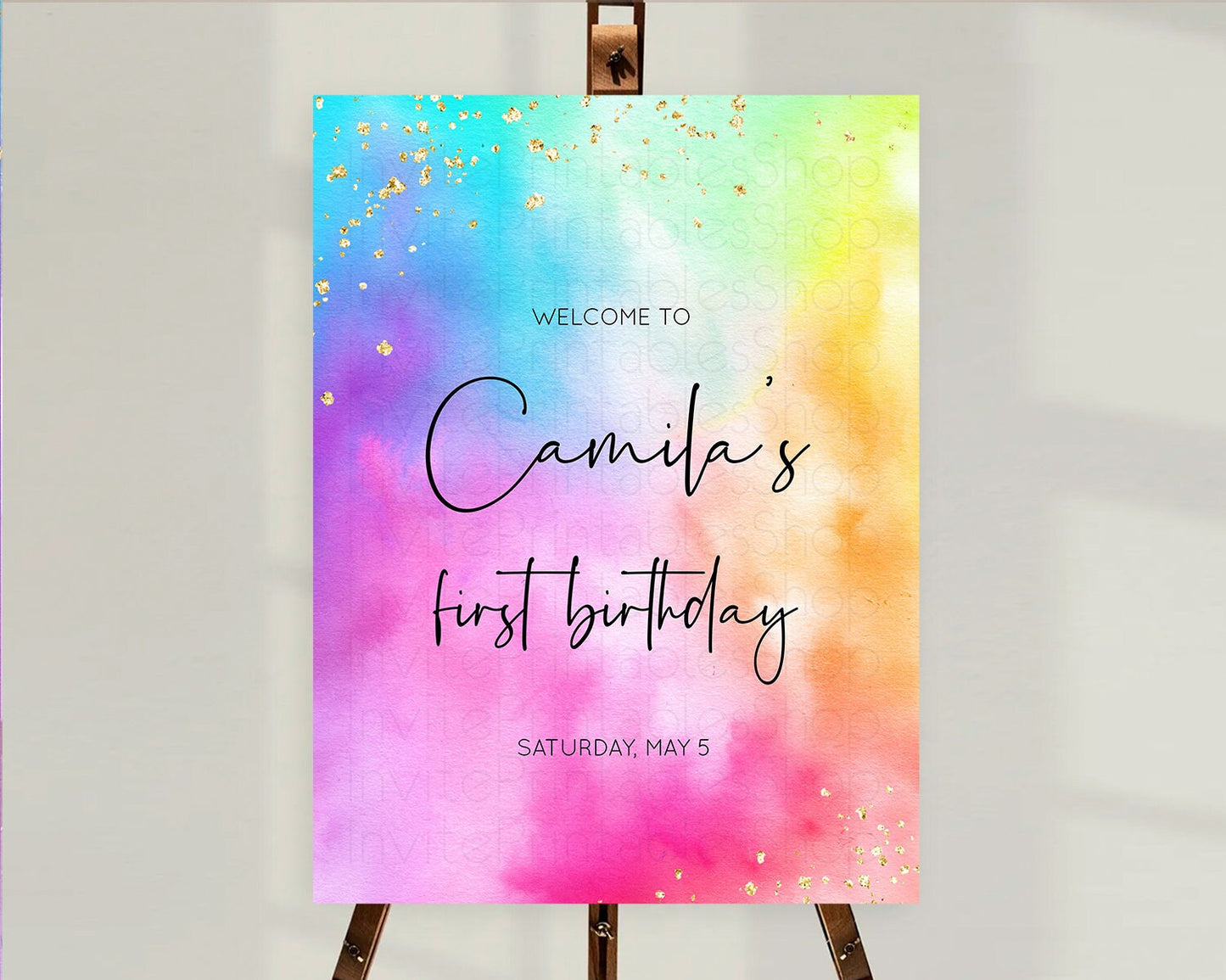 Tie Dye Welcome Board Rainbow Tie Dye Welcome Sign Pastel Welcome Poster Colorful Pastel Welcome Rainbow First Birthday Welcome Sign D10456