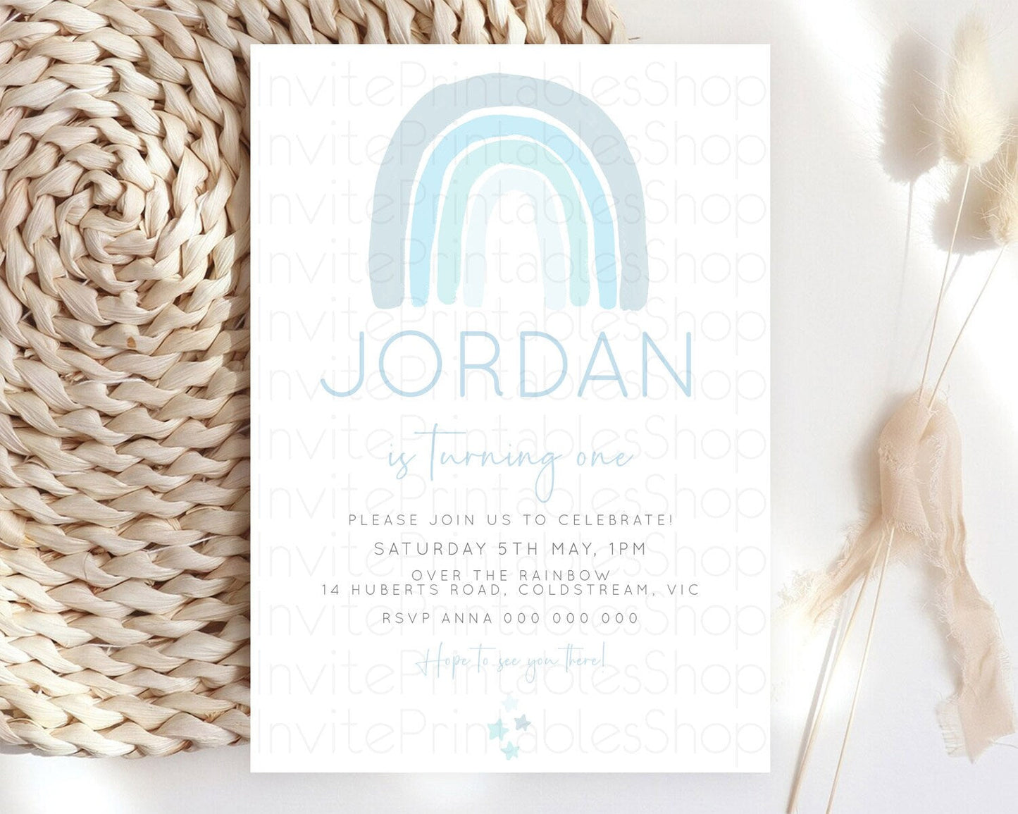 Pastel Rainbow Birthday Invitation Pastel Rainbow Invitation Rainbow Invitation Pastel Invitation Boho Rainbow 1st First Birthday D23102