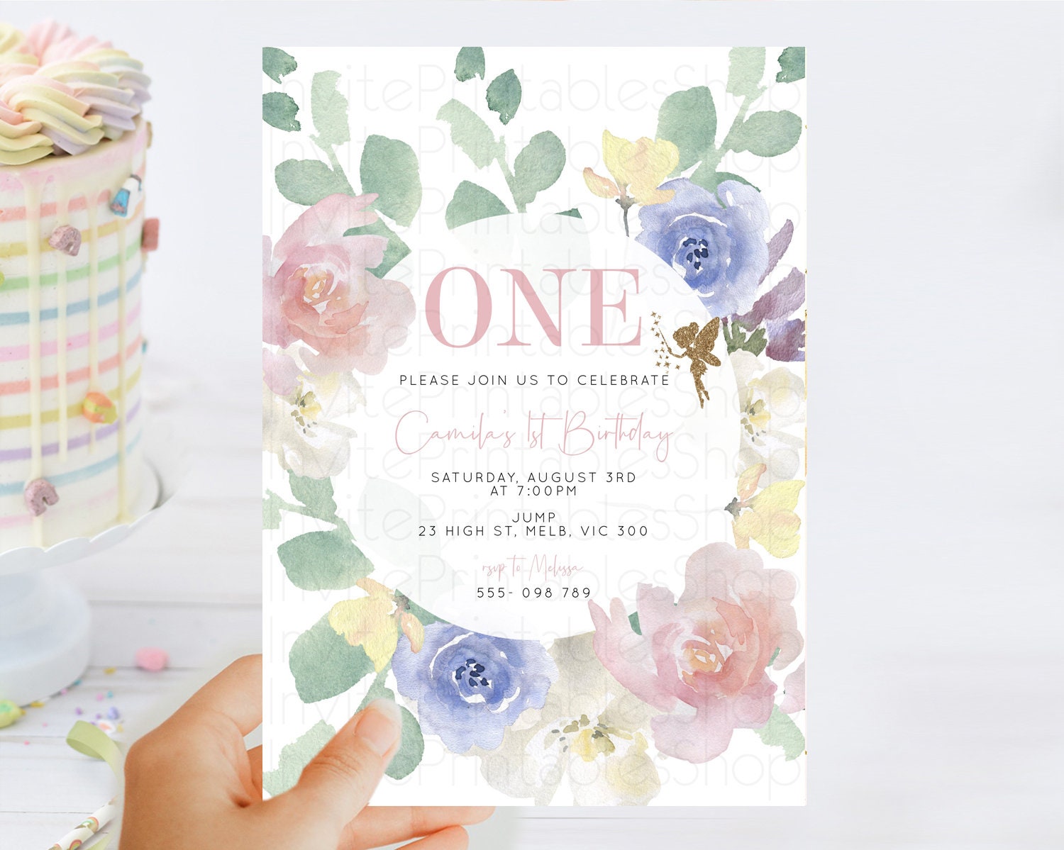 Editable Fairy Birthday Invitation Fairy Invites Fairy Tea Party Fairy Garde