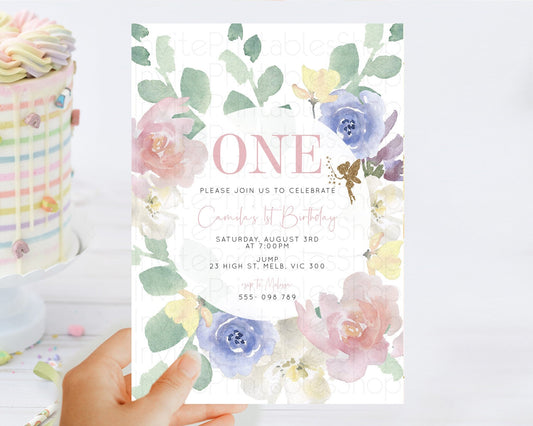 Editable Fairy Birthday Invitation Fairy Invites Fairy Tea Party Fairy Garde