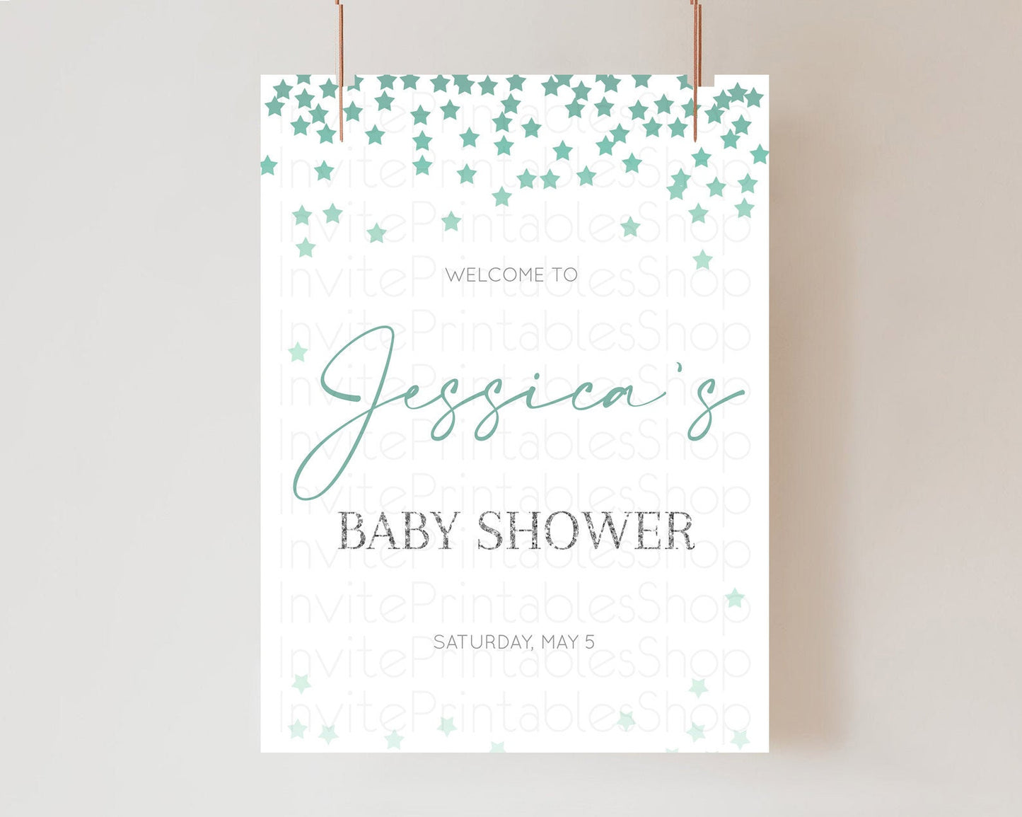 Star Baby Shower Welcome Board Pastel Stars Welcome Sign Shooting Star Rainbow Colorful Confetti Twinkle Little Star Welcome Sign D10310