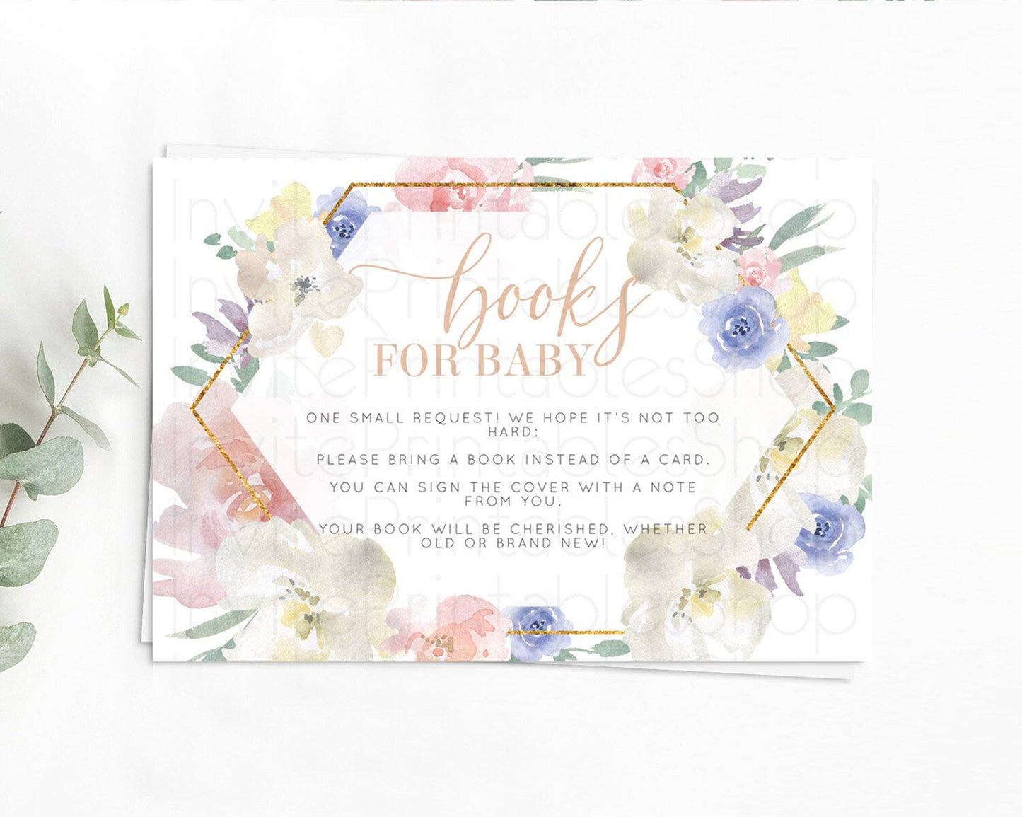 Secret Garden Books For Baby Card Boho Wildflower Book Insert Pastel Flower Garden Baby Shower Card Flower Guests Book Poem Request D10254