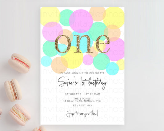 Editable Pastel Birthday Invitation Pastel Confetti Birthday Invitation Bubb