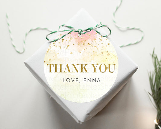 Editable Pastel Thank You Tags Rainbow Thank You Gift Tags Colorful Pastel F
