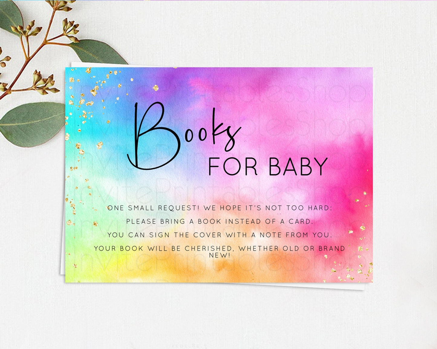 Tie Dye Books For Baby Card Rainbow Tie Dye Book Insert Pastel Rainbow Watercolor Book Card Tie Dye Colors Guests Book Poem Request D10456